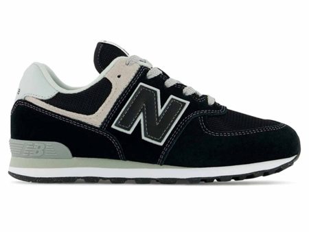 New Balance 574 Black White Sneakers For Discount