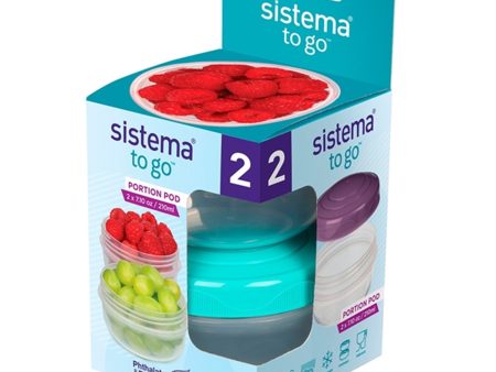 Sistema To-Go Porsjonsbøtte 2-Pakning Minty Teal   Misty Purple Cheap