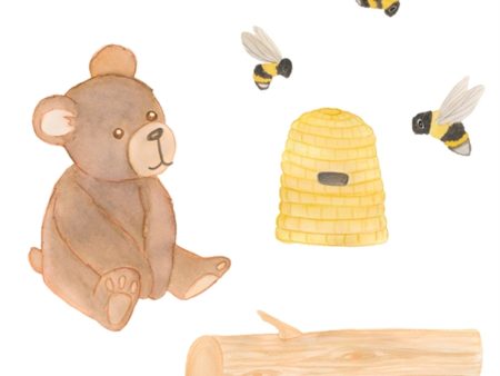 That s Mine Multi Wall Stickers Bees and Bear Online Hot Sale