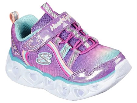 Skechers Hearts Lights Sneakers Rainbow Lux Purple Multicolor For Discount