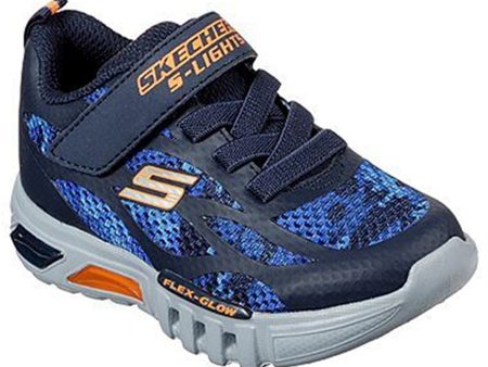 Skechers Flex-Glow Sneakers Rondler Navy Orange Online Hot Sale