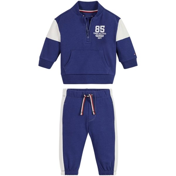 Tommy Hilfiger Baby Colorblock Tracksuit Pilot Blue Colorblock For Cheap