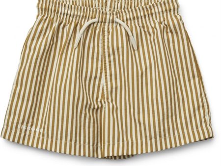 Liewood Duke Badeshorts Stripe Golden Caramel Creme De La Creme Supply