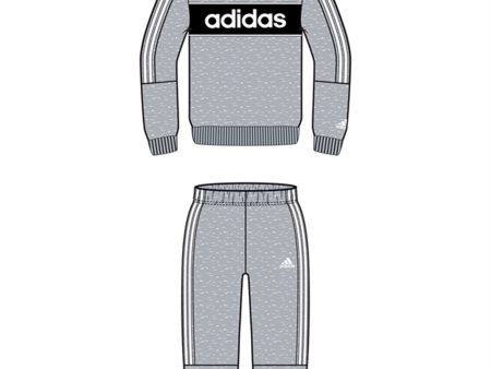 adidas Light Grey Heather Sweat Set Online Sale