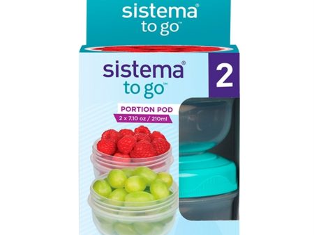 Sistema To-Go Porsjonsbøtte 2-Pakning Minty Teal   Ocean Blue Online