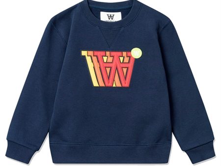 Wood Wood Navy Rod Applique Collegegenser Fashion