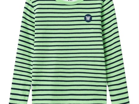 Wood Wood Pale Green Navy Stripes Kim Genser For Discount