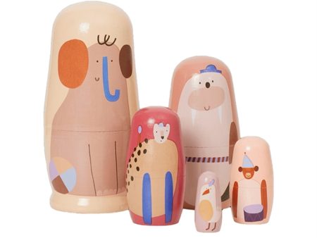 Ferm Living Critter Babushka Dukke Blek-Gul Hot on Sale