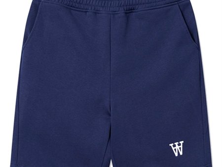 Wood Wood Navy Vic AA Jogger Shorts Supply