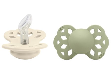 Bibs Infinity Silikon Smokk 2-pack Ivory Sage Online