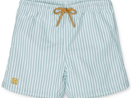 Liewood Duke Badeshorts Stripe Sea Blue White Online now