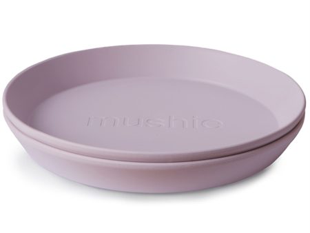 Mushie Tallerken Rund 2-pak Soft Lilac on Sale