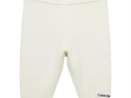 Calvin Klein Contrast Strikk Sweatpants Ivory Online Sale