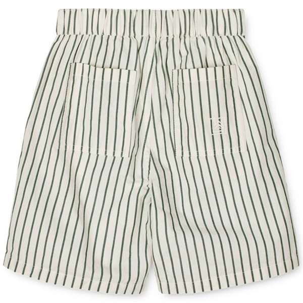 Liewood Monori Y D Stripe Shorts Y D Stripes Garden Green Creme De La Creme Cheap