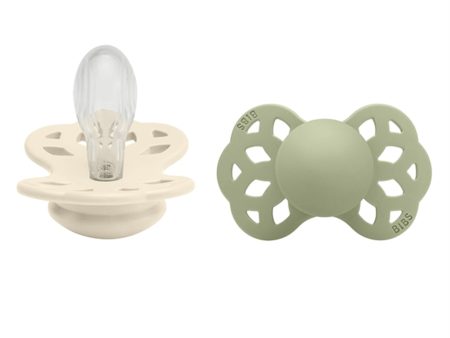 Bibs Infinity Silikon Symmetriske Smokker 2-pack Ivory Sage Online