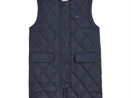 Tommy Hilfiger Quilted Lang Vest Desert Sky Online