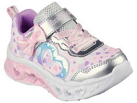 Skechers Flutter Heart Lights Sneakers Silver Lt. Pink Supply