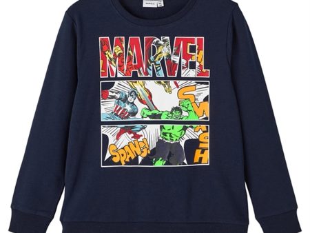 Name it Dark Sapphire Foss Marvel Sweatshirt Online Sale