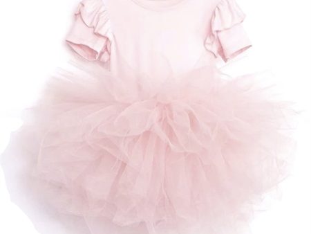 Dolly by Le Petit Timeless Short Sleeve Tutu Kjole Light Pink Cheap