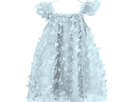 Dolly by Le Petit Allover Butterflies Tutu Kjole Blue For Discount