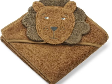 Liewood Augusta Hooded Towel Lion golden caramel mix Supply