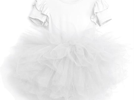 Dolly by Le Petit Timeless Short Sleeve Tutu Kjole Hvid Online Sale