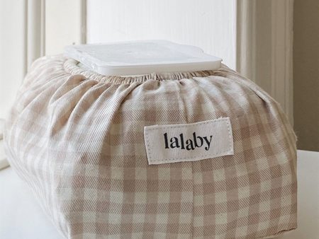 lalaby Beige Gingham Vådserviet Cover on Sale