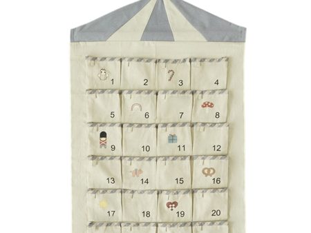 OYOY Julekalender Sirkus Beige Blå on Sale