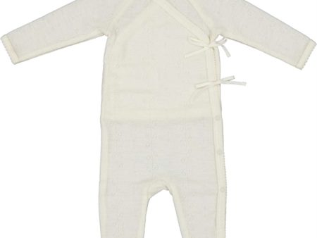 MarMar New Born Wool Pointelle Natural Rula Heldrakt For Sale