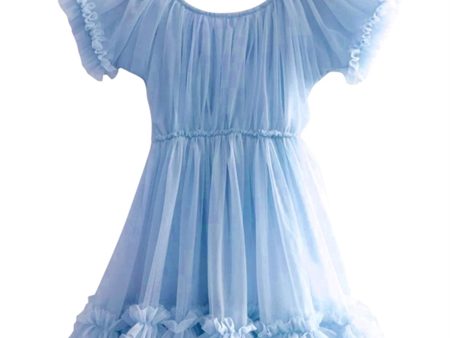 Dolly by Le Petit Frilly Kjole Light Blue For Discount